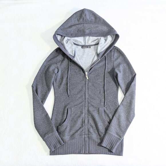 AmélieBoutik Cotton Blend Zip-up Hoodie, XS, Grey - Picture 3 of 9